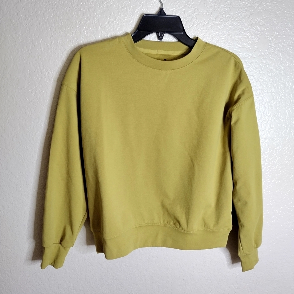 Muji Crew Neck Green Long Sleeve Sweatshirt Sz Xs
